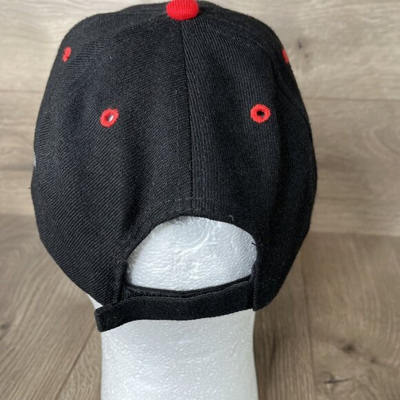 PBR Black/Red Baseball Hat Cap Pro Bull Riding Hook/Loop Adjustable - Picture 4 of 13